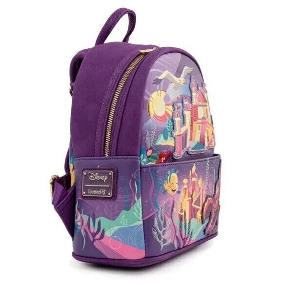 Loungefly Disney The Little Mermaid Ariel Castle Mini Backpack - Picture 2 of 7